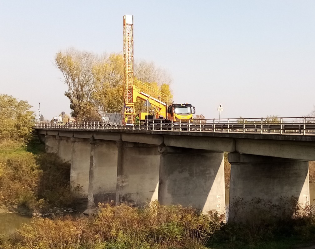 Field inspection or monitoring activity on an existing bridge